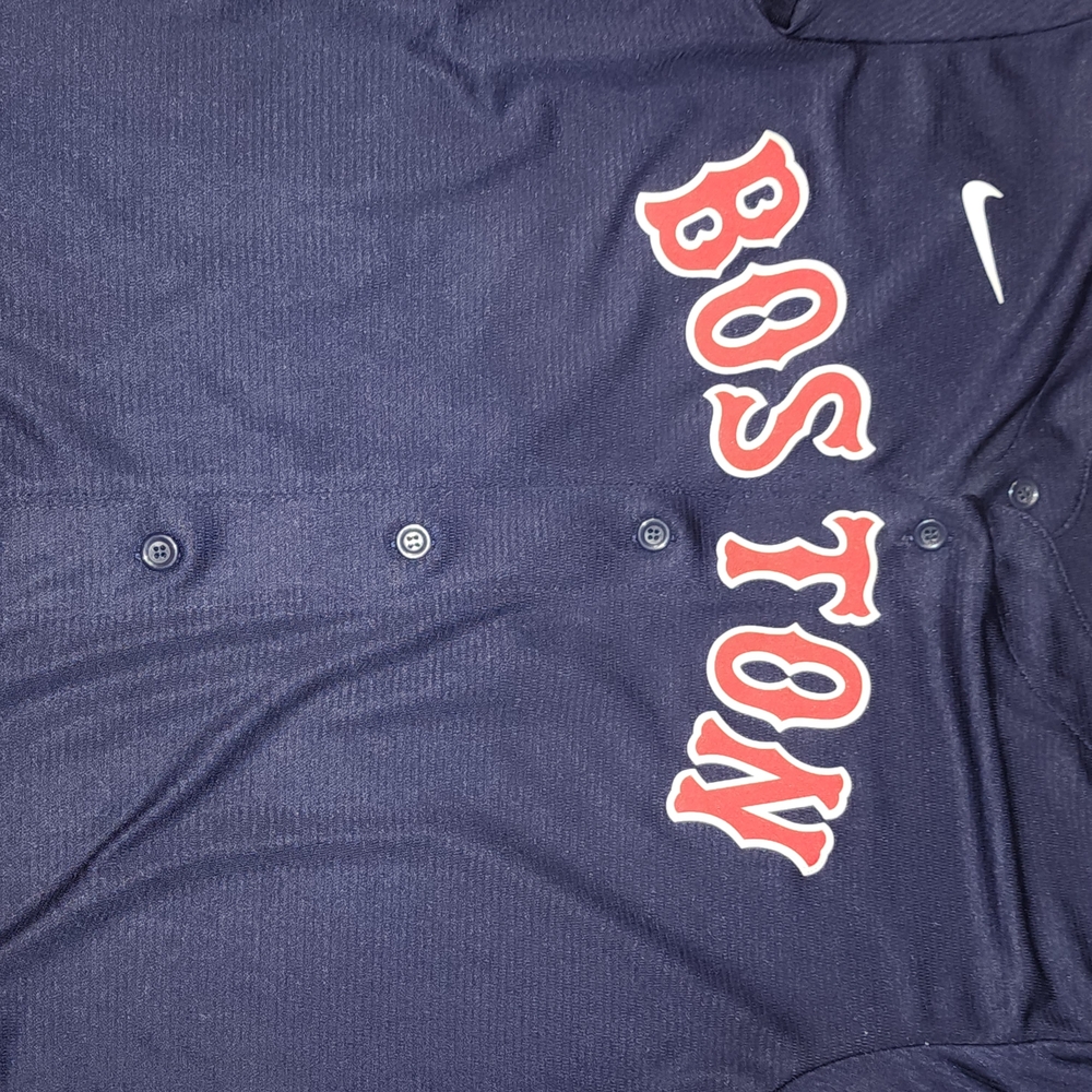 Nike Boston Navy Blue Button-Up Jersey